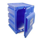 Justrite Countertop Polyethylene Corrosives and Acid Cabinet - 24080 - 1 Door - Blue