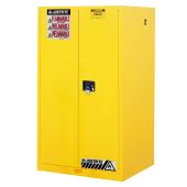 Justrite Flammable Safety Cabinet - 896000 - 60 Gallons - Manual-Close Doors - Yellow