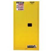 Justrite Flammable Safety Cabinet - 896020 - 60 gallons - Self-Close Doors - Yellow