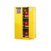 Justrite Flammable Safety Cabinet - 896020 - 60 gallons - Self-Close Doors - Yellow