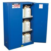 Justrite Hazardous Material Steel Safety Cabinet - 864528 - 45 Gallon - Self-Close Doors - Royal Blue