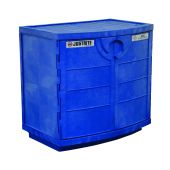 Justrite Polyethylene Corrosives and Acid Cabinet - 24180 - Holds Thirty-Six 2-1/2 L Bottles - 2 Door - Blue