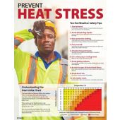 Laminated Heat Stress Safety Poster - 28" x 22" 