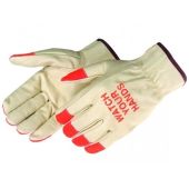 Liberty 7017FQ Grain Pigskin Driver - Keystone Thumb - "WATCH YOUR HANDS" - Pair - (CLOSEOUT)