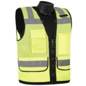 Liberty C16032G Hi Vis Yellow Surveyor Safety Vest With Black Trim - Type R - Class 2 (CLOSEOUT)