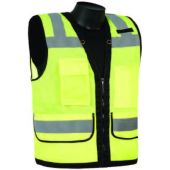 Liberty C16032G Hi Vis Yellow Surveyor Safety Vest With Black Trim - Type R - Class 2 - 3X