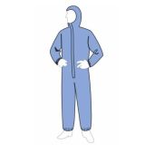 Liberty ProGard Hooded SMS Blue Coverall - Elastic Wrists & Ankles - 25/Case