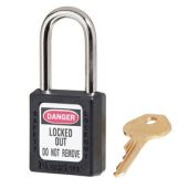 Master Lock 410 Lockout Padlock -  Keyed Different - Black
