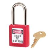 Master Lock 410 Lockout Padlock -  Keyed Different - Red 