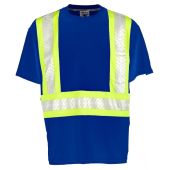 ML Kishigo B202 Enhanced Visibility Contrast T-Shirts - Royal Blue