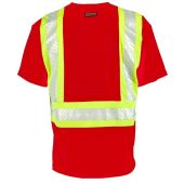 ML Kishigo B203 Enhanced Visibility Contrast T-Shirts - Red-Large