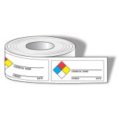 NFPA Diamond Identifier Roll Labels - Chemical Identifier - 1-1/2" x 3-7/8" - 500 Roll