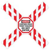 OSHA Danger Man-Way Cross Barrier: Confined Space - Do Not Enter