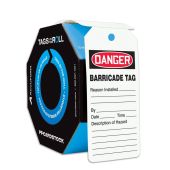 OSHA Danger Safety Tags: Tags By-The-Roll- Barricade Tag 100 / Roll