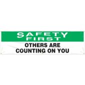 OSHA Safety First Safety Banner: Others Are Counting On You - 28