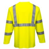 Portwest FR96 - Hi Vis Yellow FR Long Sleeve Safety Shirt - Type R - Class 3