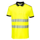 Portwest T180-PW3 Hi Vis Yellow Short Sleeve Polo Shirt - Type R - Class 2