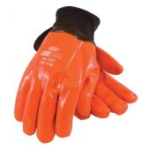 ProCoat 58-7303 Hi-Vis Insulated PVC Dipped Glove with Smooth Finish - Knitwrist - Dozen