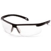 Pyramex Ever-Lite SB8610R15TM Reader Safety Glasses - Black Frame - Clear H2MAX Anti-Fog +1.5 Reader Lens