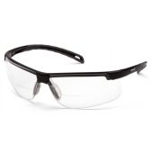 Pyramex Ever-Lite SB8610R20 Reader Safety Glasses - Black Frame - Clear Bifocal Lens +2.0 Magnification - (CLOSEOUT)