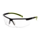 Pyramex Ever-Lite SBL8610DTM Safety Glasses - Black / Lime Frame - Clear H2MAX Anti-Fog Lens