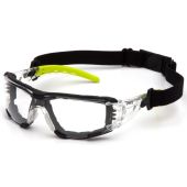 Pyramex Fyxate SBL10210STMFP Safety Glasses - Clear / Lime Temples - Clear H2MAX Anti-Fog Lens