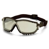 Pyramex GB1880ST V2G Safety Goggles/Glasses - Black Frame - Indoor/Outdoor Mirror Anti-Fog Lens 