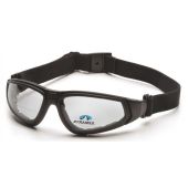 Pyramex GB4010STR15 XSG Reader Safety Glasses - Clear Bifocal +1.5 H2X Anti-Fog Reader Lens with Black Strap/Temples 