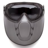 Pyramex GG524TSHIELD Capstone Goggle - Gray H2X Anti-Fog Lens with Face Shield