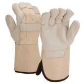 Pyramex GL1004W Premium Cowhide Leather Palm Work Gloves - Pair