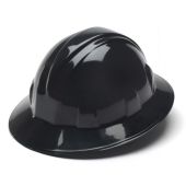 Pyramex HP24111 SL Series Hard Hat - Full Brim - 4Pt Ratchet Suspension - Black