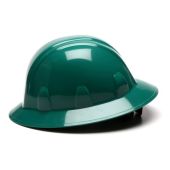 Pyramex HP24135 SL Series Hard Hat - Full Brim - 4Pt Ratchet Suspension - Green