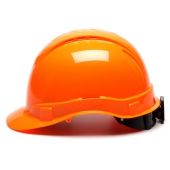 Pyramex HP44141V Ridgeline Vented Hard Hat - Cap Style - 4 Pt Ratchet Suspension - Hi Vis Orange