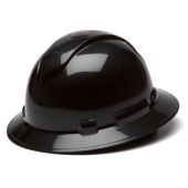 Pyramex HP54111 Ridgeline Hard Hat - Full Brim - 4Pt Ratchet Suspension - Black