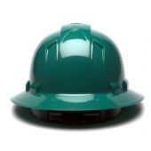 Pyramex HP56135 Ridgeline Hard Hat - Full Brim - 6Pt Ratchet Suspension - Green