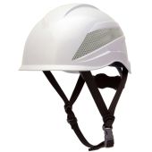 Pyramex HP76116 Ridgeline XR7 Type I Safety Helmet - 6 Pt. Ratchet - Integrated Chin Strap - White Graphite Pattern 