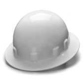 Pyramex HPS24110 SL Series Sleek Shell Hard Hats - Full Brim - 4 Pt Ratchet Suspension - White