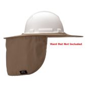 Pyramex HPSHADECKH Khaki Collapsible Hard Hat Brim with Neck Shade