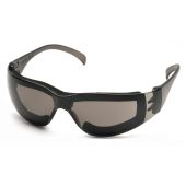 Pyramex Intruder S4120STFP Safety Glasses - Gray Frame w/ Full Foam Padding - Gray-Hardcoated Anti-Fog Lens