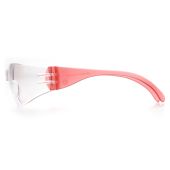 Pyramex Intruder SR4110S Safety Glasses, Red Temples, Clear-Hardcoated Lens