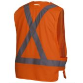 Pyramex RCA2520SE Hi Vis Orange Safety Vest - Non FR Self Extinguishing - Breakaway - X Back - Type R - Class 2
