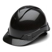 Pyramex Ridgeline HP44117S Gloss Graphite Pattern Hard Hat - Cap Style - 4 Pt Ratchet Suspension