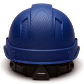 Pyramex Ridgeline HP44122 Blue Graphite Pattern Hard Hat - Cap Style - 4 Pt Ratchet Suspension