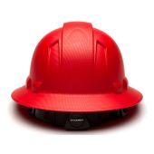 Pyramex Ridgeline HP54121 Red Graphite Pattern Hard Hat - Full Brim - 4Pt Ratchet Suspension