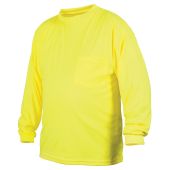 Pyramex RLTS3110NS Hi Vis Yellow Long Sleeve Safety Shirt - Non-Rated