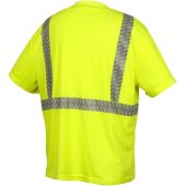 Pyramex RTS2310 Hi Vis Yellow Safety T-Shirt - Broken Heat Sealed Tape- Type R - Class 2 - (CLOSEOUT - LIMITED STOCK AVAILABLE)-Large