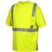 Pyramex RTS2310 Hi Vis Yellow Safety T-Shirt - Broken Heat Sealed Tape- Type R - Class 2 - (CLOSEOUT - LIMITED STOCK AVAILABLE)-XLarge