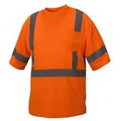 Pyramex RTS3320 Hi Vis Orange Safety T-Shirt - Type R - Class 3 - Large - (CLOSEOUT)