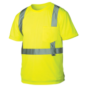 Pyramex RTSHS2110 Hi Vis Yellow Short Sleeve Safety T-Shirt - Type R - Class 2 