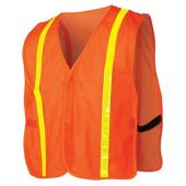 Pyramex RV120 Hi Vis Orange Safety Vest - Universal Fit - With Reflective Tape - Non-Rated